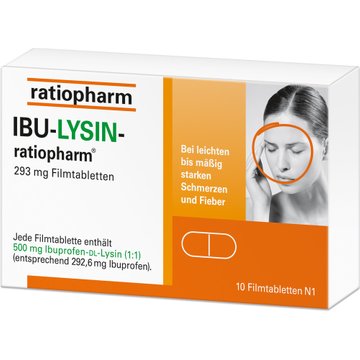 IBU-LYSIN-ratiopharm 293mg Filmtabletten 10 Stück in Schweiz